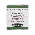 Peinture aquarelle Horadam demi-godet extra-fine - 515 - Vert olive