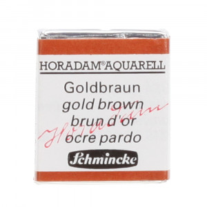 Peinture aquarelle Horadam demi-godet extra-fine - 654 - Brun d'or