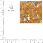 Perles facettées dépolies 6 mm x 50 pces - Topaze clair