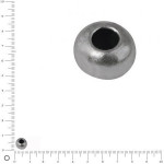 Perle en métal argent ø 6 mm - 6 pièces