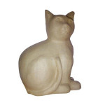 Objet en papier mâché chat assis 26 cm