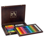 Coffret beaux-arts en bois - 30 crayons Prismalo + 40 NEOCOLOR II