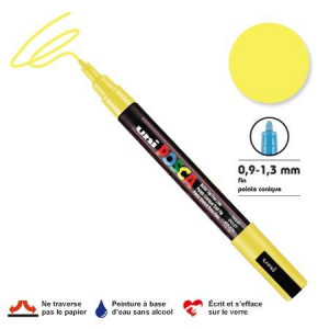 Marqueur PC-3M pointe conique fine - Jaune