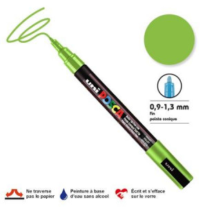 Marqueur PC-3M pointe conique fine - Vert pomme