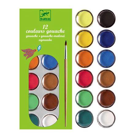 Set peinture gouache - Couleurs basiques - 12 x 12 ml - Rico Design