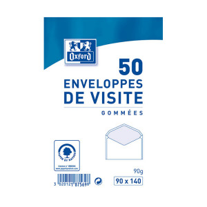 Enveloppe gommée 90 x 140 mm Carte de visite 50 pcs