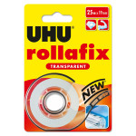 Bande adhésive Rollafix transparent 25 m x 19 mm + dévidoir