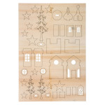 Kit en bois Église de Noël 37 pcs